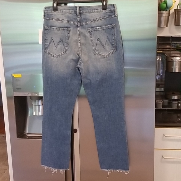 💕MOTHER💕 The Pixie Dazzler Ankle Fray Jeans Popism Button Fly High Rise 32 NWT - Picture 13 of 16